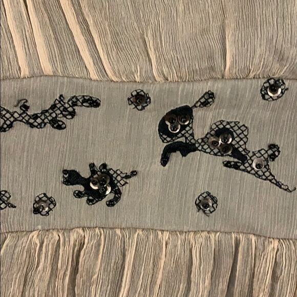 Jonathan Martin Brown Silk Embroidery A-Line Dress - Picture 2 of 6